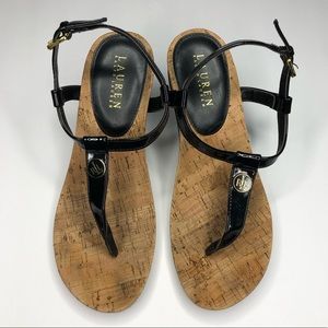Lauren Ralph Lauren Reeta T-Strap Thong Wedge 7